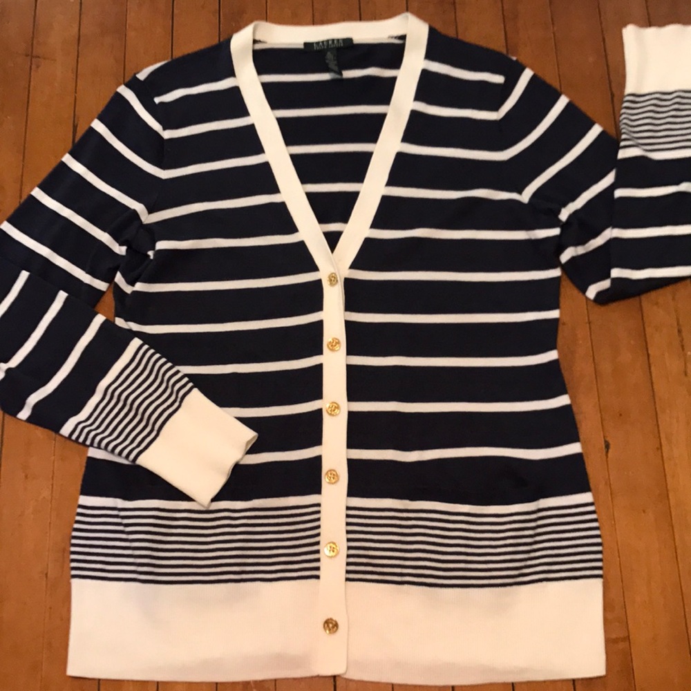 Polo striped sweater, size XL.